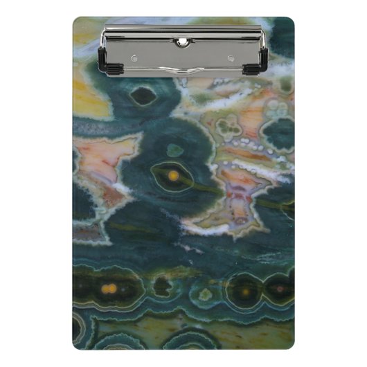 Ocean Jasper Slab Mini Klemmbrett (Vorderseite)
