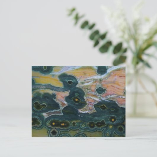 Ocean Jasper Slab Postkarte (Stehend Vorderseite)
