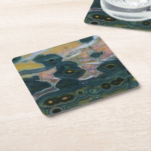 Ocean Jasper Slab Rechteckiger Pappuntersetzer (angewinkelt)