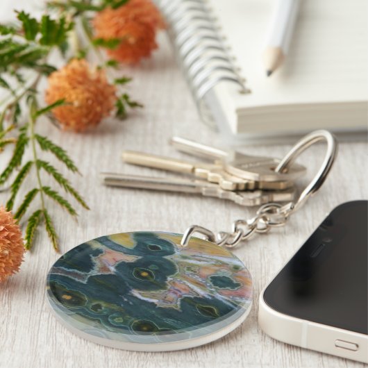 Ocean Jasper Slab Schlüsselanhänger (Vorderseite rechts)