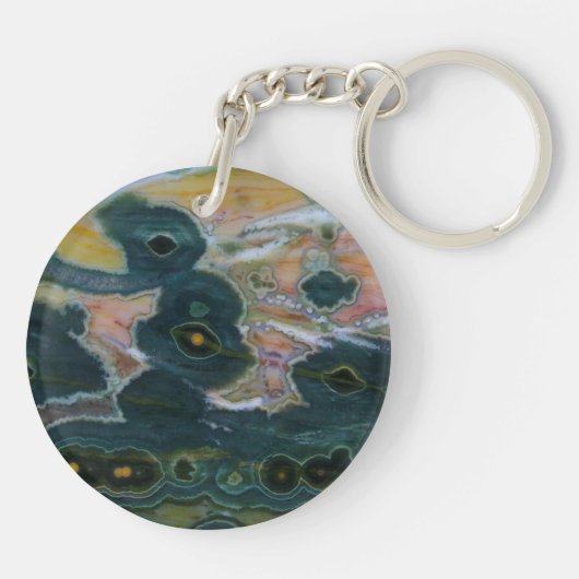 Ocean Jasper Slab Schlüsselanhänger (Rückseite)