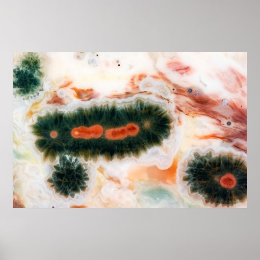 Ocean Jasper Stone gefunden in Madagaskar Poster (Vorne)