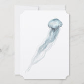 Ocean Jellyfish Age Number Birthday Einladung (Rückseite)