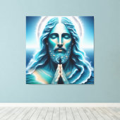 Ocean Jesus Christ Portrait  Leinwanddruck (Insitu (Holzboden))