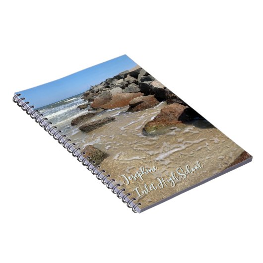 Ocean Jetty Rocks Personalized Notebook Notizblock (Rechte Seite)
