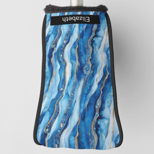 Ocean Jeweled Agate Personalized Golf Headcover (Rotieren 90)