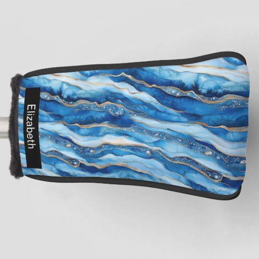 Ocean Jeweled Agate Personalized Golf Headcover (Vorderseite)