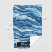Ocean Jeweled Agate Personalized Golfhandtuch (Insitu)