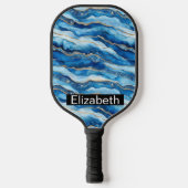 Ocean Jeweled Agate Personalized Pickleball Schläger (Vorderseite)