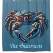 Ocean King Crab Custom Duschvorhang (Vorderseite)