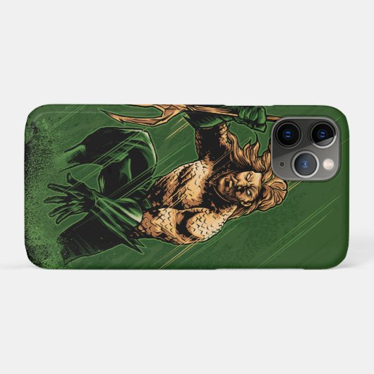 Ocean King Trident Warrior Dynamic Comic Art Case-Mate iPhone Hülle (Rückseite (Horizontal))
