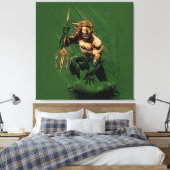 Ocean King Trident Warrior Dynamic Comic Art Leinwanddruck (Insitu (Schlafzimmer))