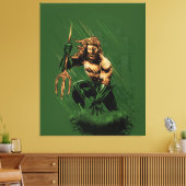 Ocean King Trident Warrior Dynamic Comic Art Leinwanddruck (Insitu (Wohnzimmer))