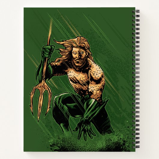 Ocean King Trident Warrior Dynamic Comic Art Notizblock (Rückseite)