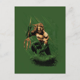 Ocean King Trident Warrior Dynamic Comic Art Postkarte