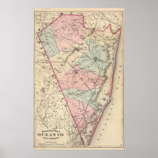 Ocean Landkreis, NJ Poster (Vorne)