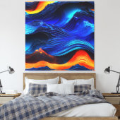 Ocean Lava "Aquaflame" Leinwanddruck (Insitu (Schlafzimmer))