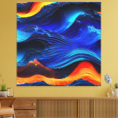 Ocean Lava "Aquaflame" Leinwanddruck (Insitu (Wohnzimmer))
