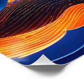 Ocean Lava "Aquaflame" Poster (Ecke)