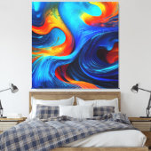 Ocean Lava "Astralsurge" Leinwanddruck (Insitu (Schlafzimmer))