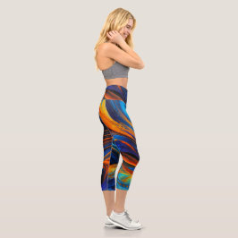 Ocean Lava "Astralswirl" Capri Leggings