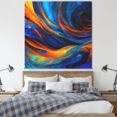 Ocean Lava "Astralswirl" Leinwanddruck (Insitu (Schlafzimmer))