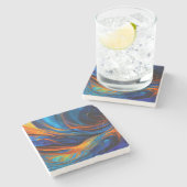 Ocean Lava "Astralswirl" Steinuntersetzer (Seitenansicht)