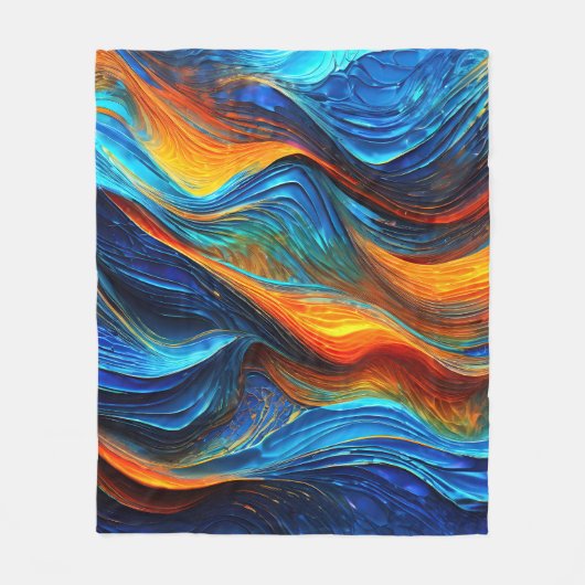 Ocean Lava "Pyroquatic" Fleecedecke (Vorderseite)