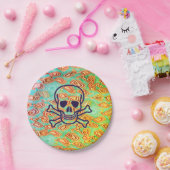 Ocean Lava Skull Papier Teller (Party)