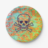 Ocean Lava Skull Papier Teller (Vorderseite)