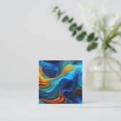 Ocean Lava "Tempestial" Quadratische Visitenkarte (Stehend Vorderseite)
