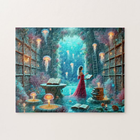 Ocean Librarian Underwater Library Jellyfish Puzzle (Horizontal)