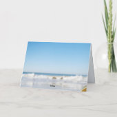 Ocean Liebe Beach Hochzeit Dankeskarte (Rückseite)