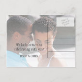 Ocean Liebe Beach Starfish Foto Save the Date Ankündigungspostkarte (Rückseite)