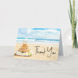 Ocean Liebe Beach Wedding Waves Dankeskarte