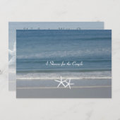 Ocean Liebe Starfish Polterabend Einladung (Vorne/Hinten)