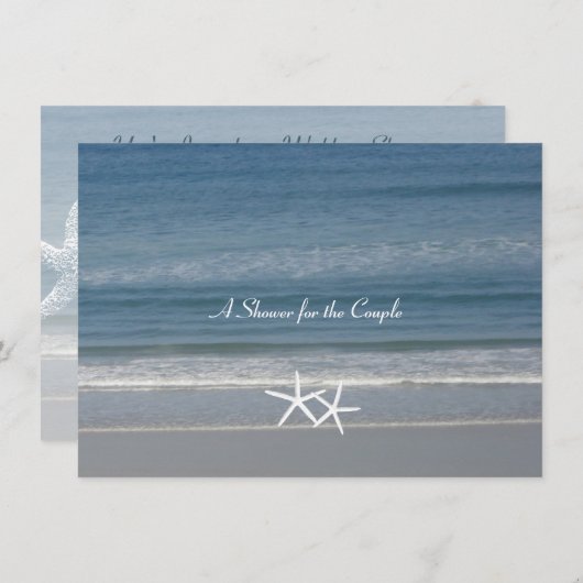 Ocean Liebe Starfish Polterabend Einladung (Vorne/Hinten)