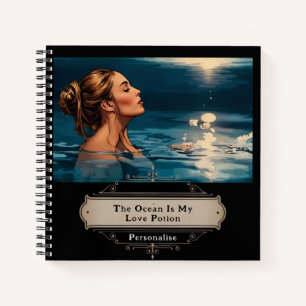 Ocean Liebe Zitat Sea Moon Black Journal Notizblock