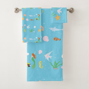 Ocean Life Badhandtuch Set