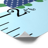 Ocean Life Blue Whale Growth Chart Behielt auf 8x4 Poster (Ecke)