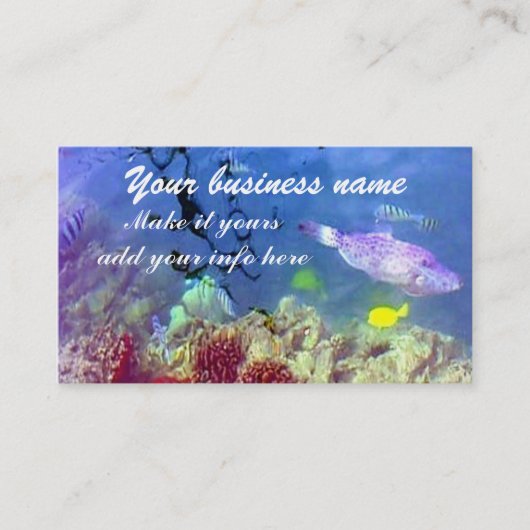 Ocean Life Business Card Visitenkarte (Vorderseite)