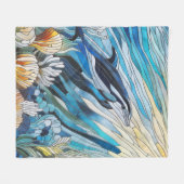 Ocean Life - Digital Art Mosaik Fleecedecke (Vorderseite (Horizontal))