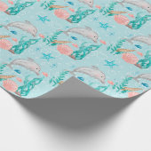 Ocean Life Dolphin Geschenkpapier (Ecke)