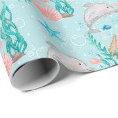 Ocean Life Dolphin Geschenkpapier (Rolleneckpunkt)