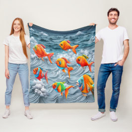 Ocean Life Fleecedecke