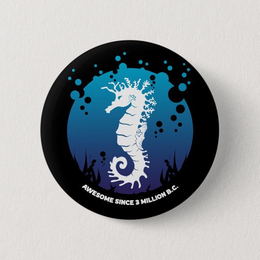Ocean Life Graphic Design - Seepferde Button (Vorderseite)