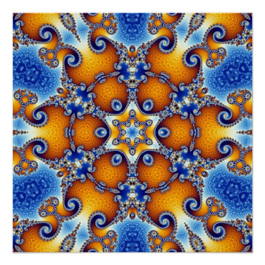 Ocean Life Mandala Poster (Vorderseite)
