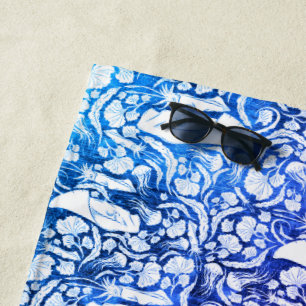 Ocean Life Manta Ray Monogram Beach Handtuch