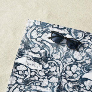 Ocean Life Manta Ray Monogram Strandtuch
