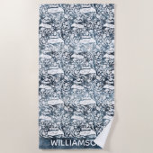 Ocean Life Manta Ray Monogram Strandtuch (Vorderseite)